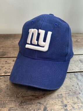 NY Giants Blue Adjustable Baseball Cap Cotton Embroidered Logo One Size Fits All